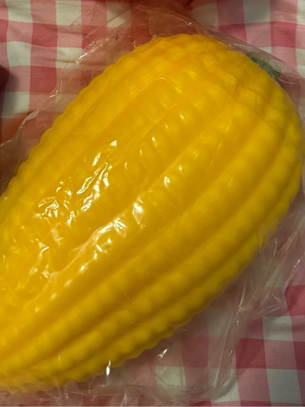 Yellow Squishy Corn-Shaped Stress Toy